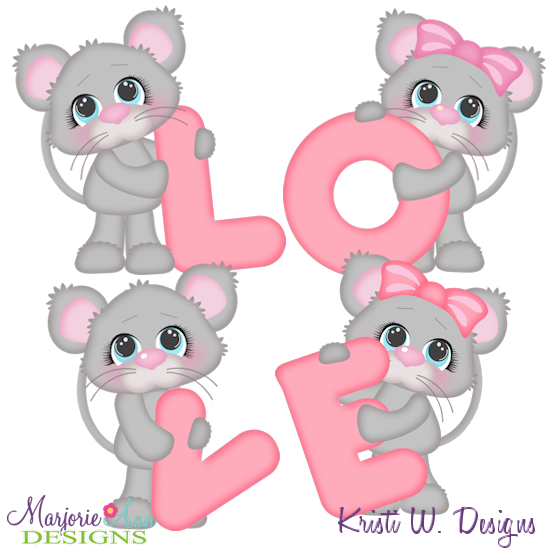Love Mice SVG Cutting Files + Clipart - Click Image to Close